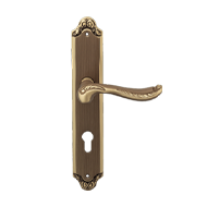 Lady Door Lever Handle on Plate - Gold 